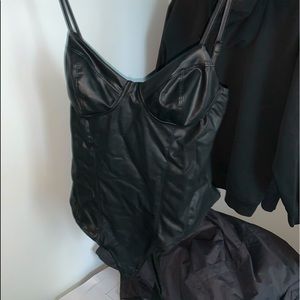 Sexy leather body suit